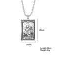 thumbnail image 4 of TEAMER Skeleton Tarot Card Necklace Stainless Steel Amulet Marigold Tarot Card Major Arcana Necklaces for Women Men, 4 of 4