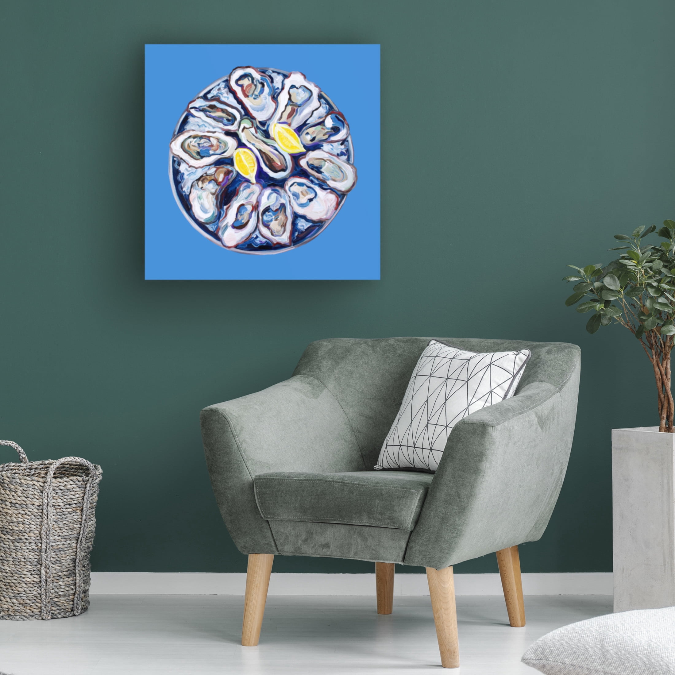 Trademark Fine Art Alice Straker Plate of Oysters Canvas Wall Art