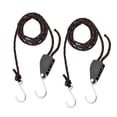 thumbnail image 1 of 2 Pack Kayak Rope Lock Tie Down Strap, Ratchet Pulley System, Galvanized Iron Hooks for Kayak, Canoe, 1 of 7