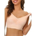 thumbnail image 4 of SOSTEN CHIC para Mujeres, Sujetador de Cobertura Completa, Tirantes Anchos, Con Corte Largolinea, Bralette Sin Aros, Talla C 36, Color Rosa, 4 of 5
