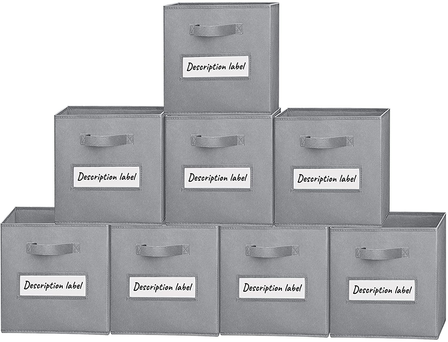 Sepeda Storage Cubes, 13 x 13 Inch Cube Storage Bins 8Pack Fabric Storage Baskets with Label