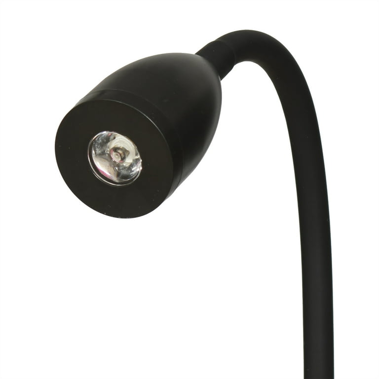 Mainstays 13" Dimmable LED Modern Clip Task Lamp, 3W, Black