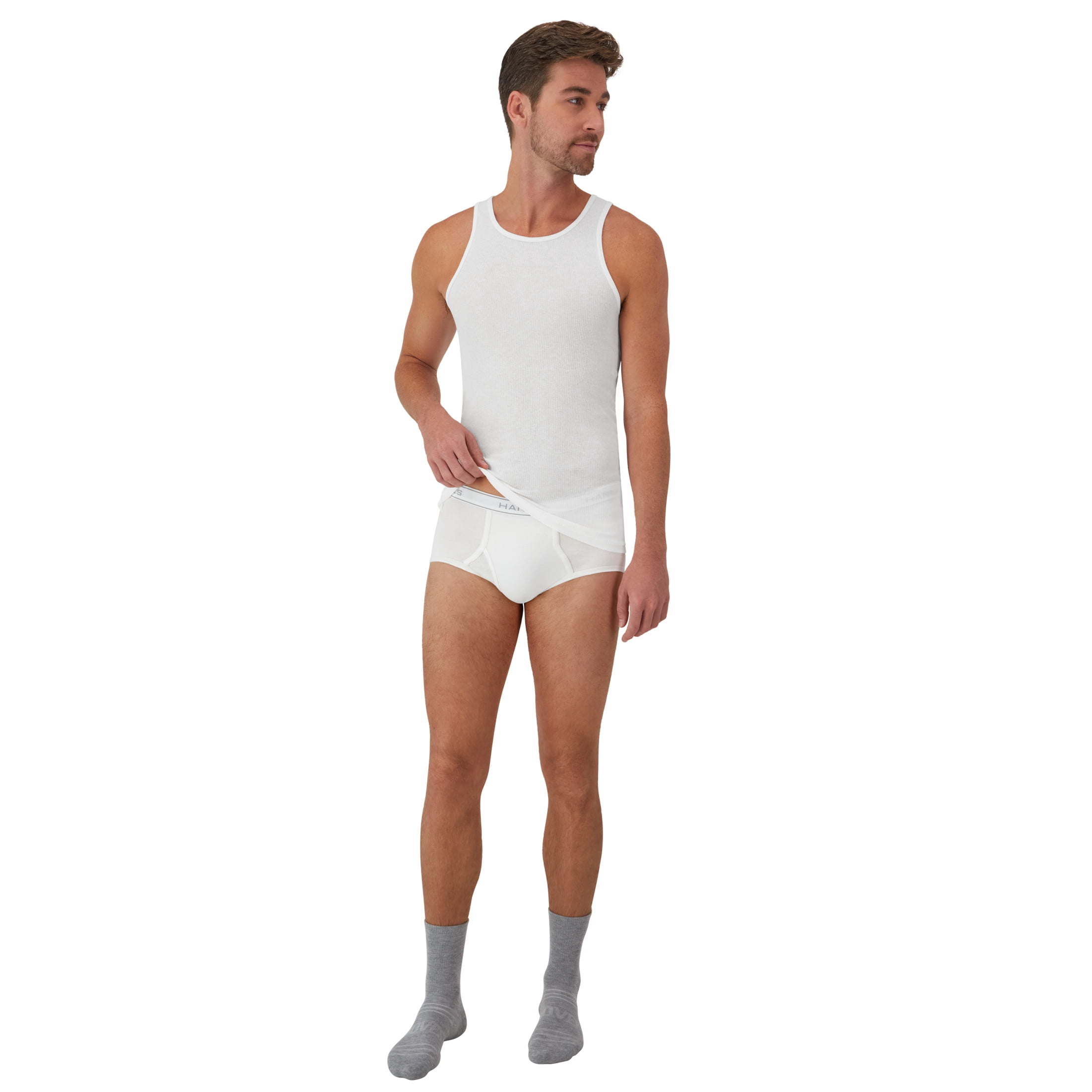 Underwear Set of Cotton Briefs, White, 10-Pack, Men's Underwear