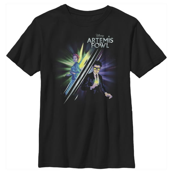 Boy's Disney Artemis Fowl Holly Divide Graphic Tee Black X Large