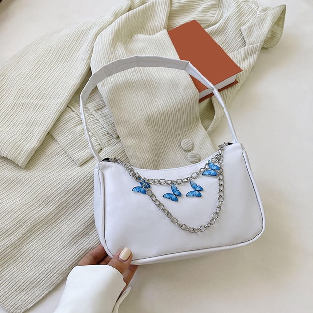 Bolso de hombro Hugo bolso informal para mujer y niña bolso para axilas PU fiesta Blanco