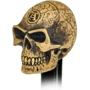 Cream Brown Sacred Symbols Omega Alchemy Skull Gear Shift Knob Or Paperweight