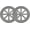 Gray / 5/16" / Narrow, variant on Caster Wheel, Hard Rubber Tire, 8" x 1" - Fits Most Wheelchairs, Transport Chairs, Rollators & Walkers (Black, 5/16" Axle, Narrow Hub)