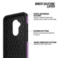 thumbnail image 5 of FINCIBO Purple Hybrid Case Hard Plastic TPU Slim Back Cover for Alcatel 7 Folio 6062W 6", Cat Family, 5 of 7