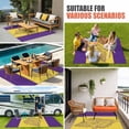 thumbnail image 4 of Conch Mandalas Outdoor Rug for Patio/Deck/Porch, Non-Slip Large Area Rug 3 x 5 Ft, Boho Modern Yellow Purple Abstract Stripe Indoor Outdoor Rugs Washable Area Rugs, Camping Rug Carpet Runner, 4 of 8