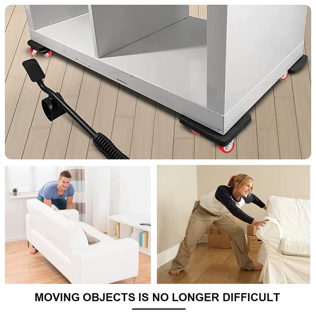 Protoiya Furniture Mover Tool Set 880LB Heavy Duty Furniture Lifter Labor-Saving Appliance Mover Sliders Easy Safe Large Furniture Roller for Sofas Refrigerators Hard Floors Couches