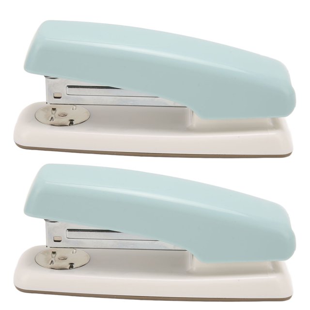 Dekaim-grapadora De Escritorio Multiusos, Capacidad De 20 Hojas, Rotación, Diseño Ergonómico, Grapadora De Mesa Para Oficina, Escuela Y Hogar, 2 Uds.(Azul)