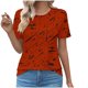thumbnail image 1 of Tops Cortos para las Mujeres Cuello Redondo Impreso Sudadera Plisada Manga Corta, Tops de Baile para las Mujeres Primavera Verano, 1 of 4
