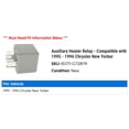 thumbnail image 2 of Auxiliary Heater Relay - Compatible with 1995 - 1996 Chrysler New Yorker, 2 of 2