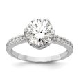 thumbnail image 1 of 10k White Gold Cubic Zirconia Cz Ring, 1 of 10