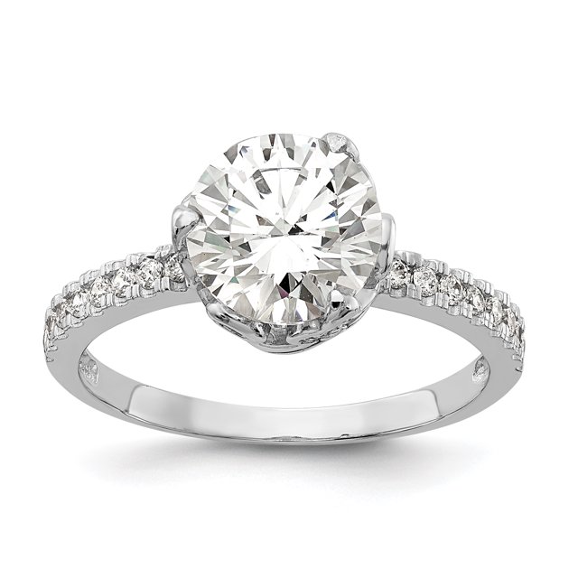 10k White Gold Cubic Zirconia Cz Ring