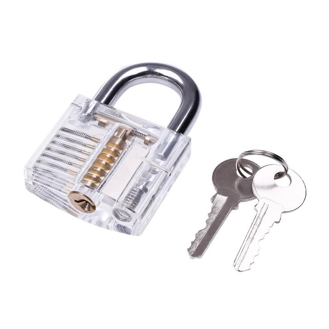 Candados de práctica transparentes Suministro de candado de acero inoxidable (24 piezas de llave con candado) Sywqhk Para estrenar