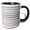 Black/White, variant on 3drose, Chic Silver Chevron Stripes Pattern, 15oz Mug