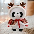 thumbnail image 4 of Festive Holiday Decor, 11.81 Inch Soft Stuffed Animal, Cute Panda Bear With Santa Hat, Christmas Gift Idea, Home Office Decoration, Seasonal Plush Toy, 4 of 6