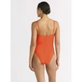 thumbnail image 3 of Free Assembly Women's and Women's Plus Square Neck One Piece Swimsuit, Sizes XS-1X, 3 of 5