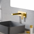 thumbnail image 7 of Single Handle Brushed Gold Wall Mount Bathroom Faucet Includes Brass Valve, 7 of 7