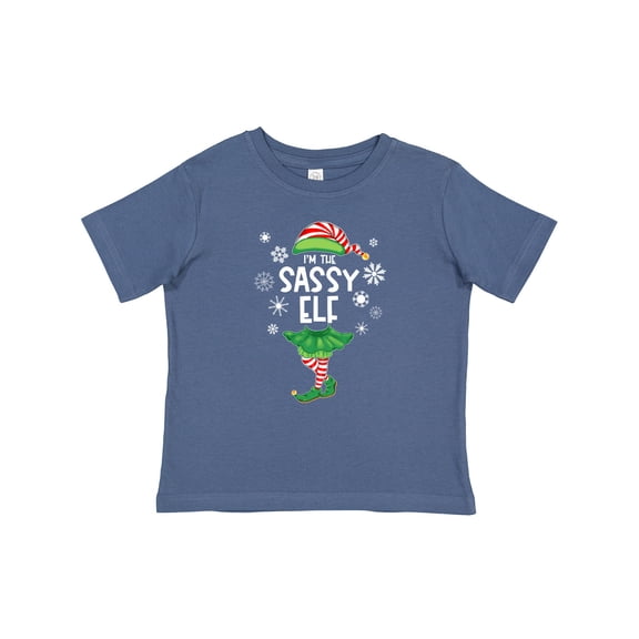 Inktastic Funny Christmas I'm the Sassy Elf with Shoes and Hat Boys or Girls Baby T-Shirt