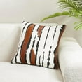 thumbnail image 4 of Stylish Leather Patchwork Poly Filled Pillow, 4 of 4