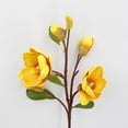 thumbnail image 4 of Flores de magnolia artificiales de tacto real de 45 cm para arreglos florales, envoltura de regalos, ramos de flores, decoración del hogar/oficina, paquete de 2, rojo atardecer WD.WDQZL Hogar, 4 of 7
