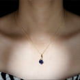 thumbnail image 4 of Rosec Jewels Solitaire Infinity Pendant Necklace with Lab Grown Blue Sapphire and Moissanite, 18K Yellow Gold, 4 of 8