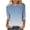 Light Blue, variant on DeHolifer Women's Tops Summer Trendy 3/4 Sleeve Gradient Color Crewneck Lightweight Tee T-Shirts with Pocket Black 2XL