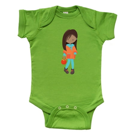 

Inktastic African American Girl Fashion Girl Orange Jacket Gift Baby Girl Bodysuit