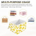 thumbnail image 6 of Yayeee Collapsible Cube Storage Bin with Lid Fabric Closet Decorative Basket with Handles, Yellow Rubber Ducks, 6 of 7