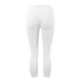 thumbnail image 4 of frariair ​Fashion Lace Trim Capris For Women Sculpting Tummy Control Comfortable Vacation Activewear Beach Resort Wear​ White, 4 of 5