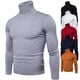 thumbnail image 2 of Suéter de cuello alto Suéter ajustado para hombre Suéter de lana con solapa Suéter de base gruesa para hombre Uso versátil, 2 of 6