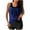 Dark Blue, variant on Modest Swimsuits for Women, High Waisted Swimsuits for Women, Color Blocking Solid Color Strappy Back Set Two Piece Swimsuits Swimdress Purple S