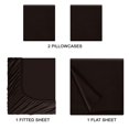 thumbnail image 3 of GLAMBURG California King Sheet Sets -Double Brushed Microfiber Bedding Set, 4 Piece Deep Pocket Bed Sheets Sets, Ultra Soft, Wrinkle Free, Quick Dry, Easy Care California King Sheets, Chocolate Brown, 3 of 5