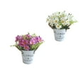 thumbnail image 6 of Raindrops 2Pcs Daisy Tin Bucket Imitation Metal Flowerpot Assorted Decor Indoor Decoration 11.8x5.9x5.9in, 6 of 8
