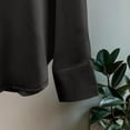 thumbnail image 4 of VALMASS Women's Vintage Shirts Plus Size Long Sleeve Button Down Casual Lapel Blouses (L, Black), 4 of 4
