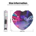 thumbnail image 3 of Pofeuu Trolls Band Together for Portable Pocket Makeup Mirror PU Cover Compact Travel Mirror with Normal and Magnifying Double Sided Glass-Heart Shape, 3 of 9