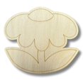 thumbnail image 2 of Unfinished Wood Etched Flower Shape | Paint By Line Crafts 8" / 1/4", 2 of 2