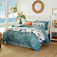 thumbnail image 3 of Tommy Bahama Blue Abalone 4-Piece Blue Botanical Cotton Queen Comforter Set, 3 of 14
