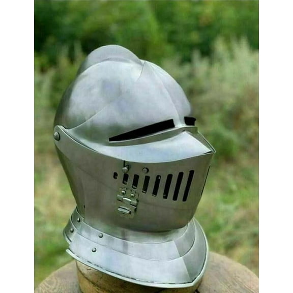 Armor Handmade Closed Helmet Medieval Warrior 18 Gurag Steel Knight Armor Helmet