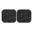 thumbnail image 3 of Uemuo Spider Web Black Printed 2 PCS Car Windshield Sun Shade, Auto Sun Heat and UV Rays Blocker, Foldable Automotive Front Window Sunshade Protector, 3 of 7