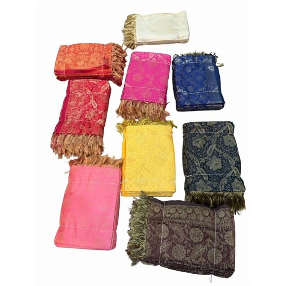 DWEEP SARA Women's Silk Banarasi Dupatta/Chunni, Red