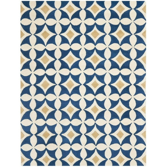 SAFAVIEH Soho Collection SOH750A Handmade Ivory/Blue Rug