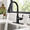 Matte Black-Antique Style, variant on 3 Hole Kitchen Faucet With Soap Dispenser Oil Rubbed Bronze