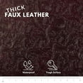 thumbnail image 2 of Tooled Faux Leather Western Cowboy, Floral Embossed Vinyl, Craft DIY and Upholstery Textured PU Pleather Fabric - Cut by The Yard (Burgundy), 2 of 3