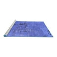 thumbnail image 2 of Ahgly Company Machine Washable Indoor Square Oriental Blue Industrial Area Rugs, 6' Square, 2 of 4