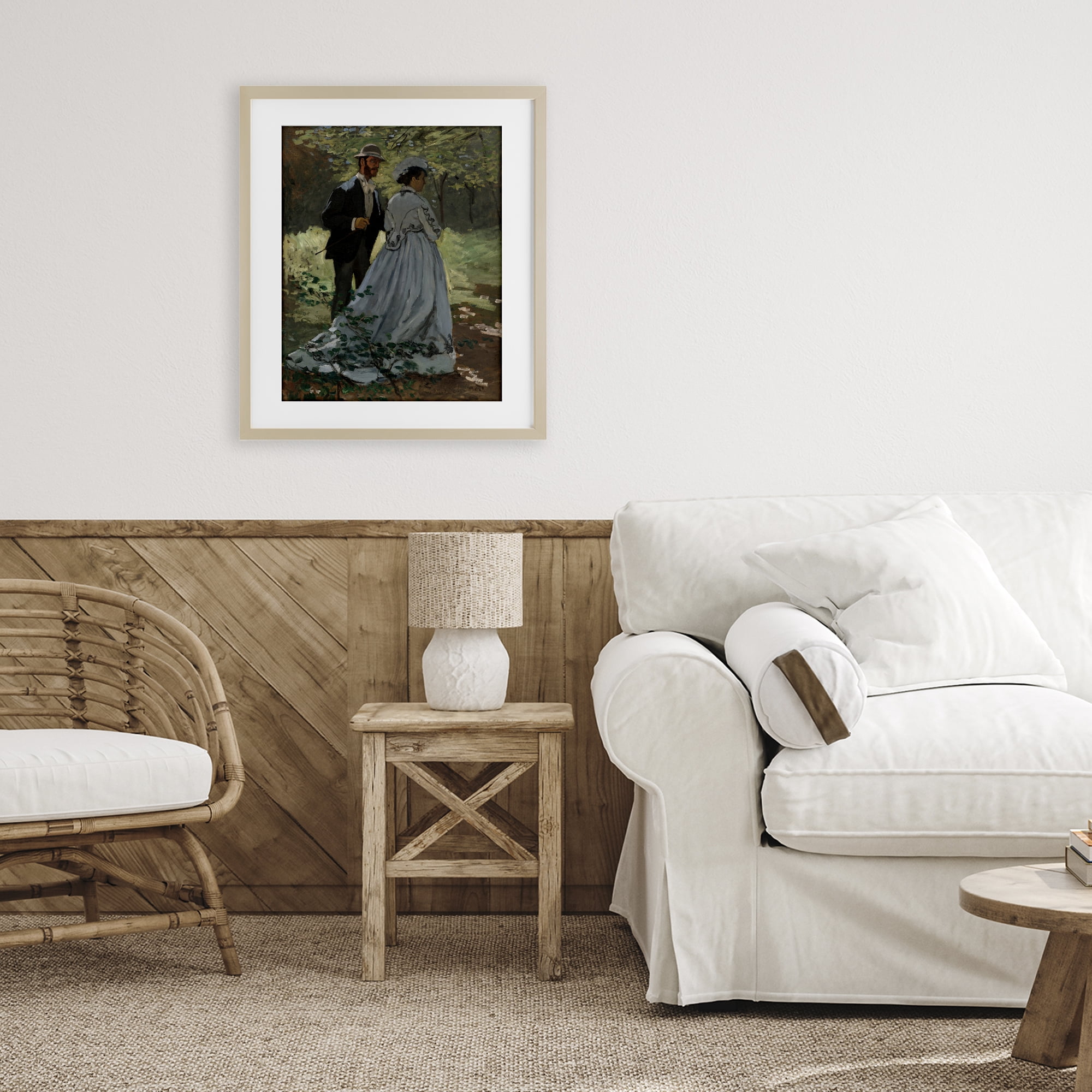 Stupell Industries Bazille & Camille in Nature Birch Framed Print Under Glass, design by Tina LeCour