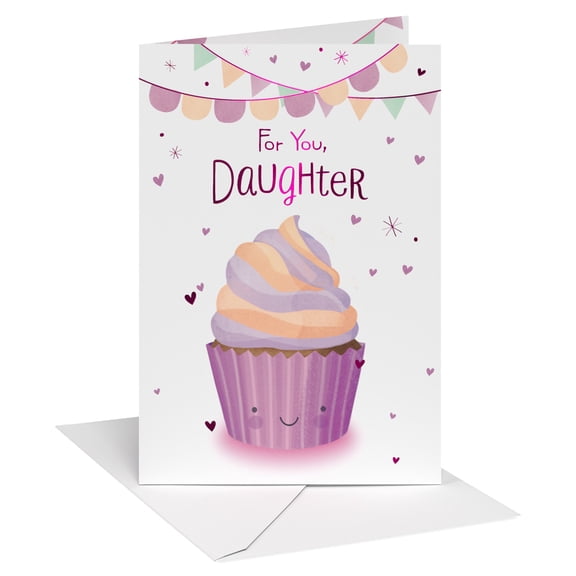 American Greetings Birthday Card for Daughter (Cupcake Wishes)