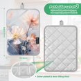 thumbnail image 3 of ALAZA Flowers Pattern Pot Holders Set of 2 Heat Resistant Kitchen Oven Mitts, 3 of 7